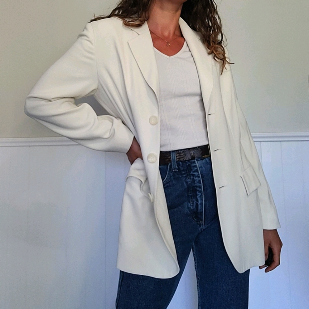 Vintage cream blazer - Picture 1 of 12